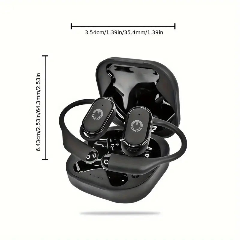 LALIVE GE05 Wireless Sport Earbuds - Bone Conduction TWS BT5.4 Wireless Gaming Headset with Low Latency, HIFI Sound Quality, Noise Cancellation, On-Ear Remote Control, Built-in Mic, and Crystal-Clear Music Experience for Gaming, Travel, and Sports