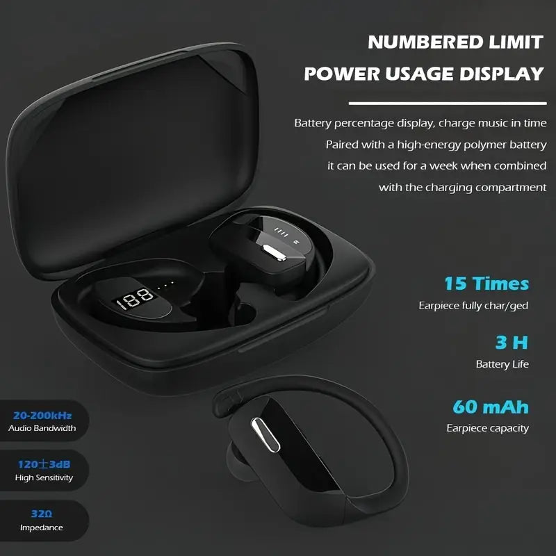 LALIVE CREATE T17 Wireless Sport Earbuds TWS BT5.0 LED Display Earphone Headset Headphone HIFI Stereo Audio Charging Automatic Cable Noise Electronic Chargeable