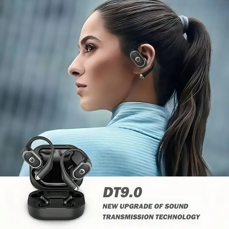 LALIVE GE05 Wireless Sport Earbuds - Bone Conduction TWS BT5.4 Wireless Gaming Headset with Low Latency, HIFI Sound Quality, Noise Cancellation, On-Ear Remote Control, Built-in Mic, and Crystal-Clear Music Experience for Gaming, Travel, and Sports